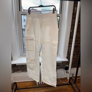 HM linen cargo pants